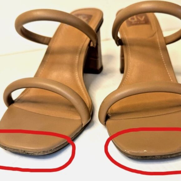 Dolce Vita Nude Minimalist Block Heel Sandals | Size 8 *see photos - Picture 16 of 16
